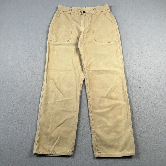 Patagonia Canvas Pants Women’s‎ 10 Beige Straight Leg High Rise Trousers - Picture 6 of 16